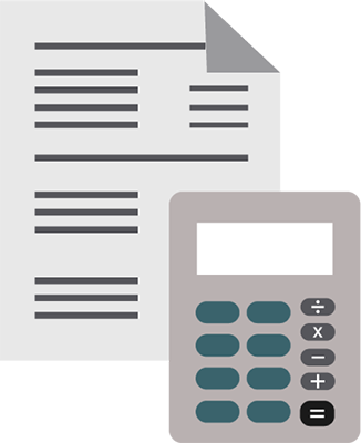 Et dokument og en lommeregner, men lommeregneren skal ikke bruges, når en balanceopgørelse skal laves i Debitoor